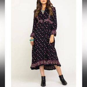 midi black ruffle dress On The Verge Black Ruffled Midi Dress – Shop the Mint